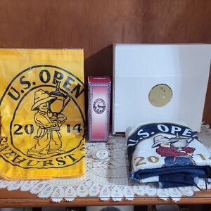 Pinehurst Golf Towel,Flag,Balls And Pin Set - Yellow and Blue 2014